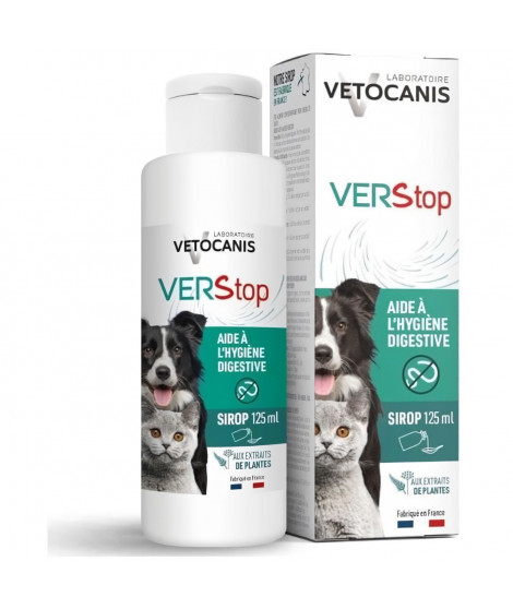 VETOCANIS Sirop contre les vers - 125 ml - Pour chien et chat