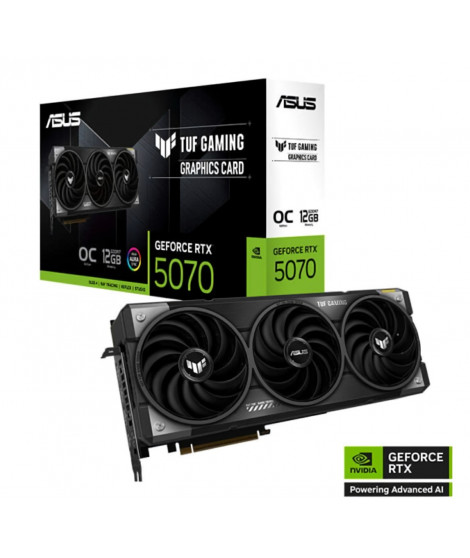 Carte Graphique - Asus - TUF Gaming GeForce RTX 5070 - 12GB GDDR7 - PCIe 5.0 - HDMI, DisplayPort
