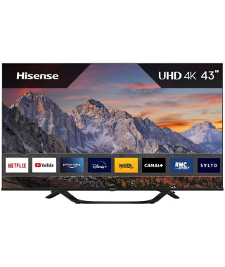 HISENSE 43A63H - TV LED 43 (108 cm) - 4K UHD (3840 x 2160) - Dolby Vision - TV connecté - 3 x HDMI 2.0 - Bords ultra fins