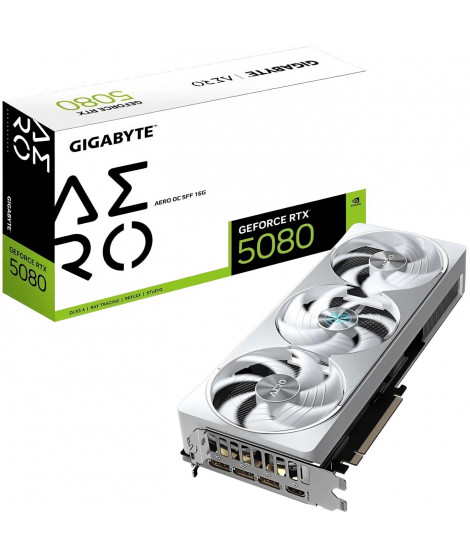 Carte graphique - GIGABYTE - GeForce RTX 5080 AERO OC SFF - 16 Go