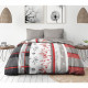 Parure de lit microfibre - HOME LINGE PASSION - SHIZUOKA - Housse 220 x 240 cm + 2 taies d'oreiller 63 x 63 cm - Bleu