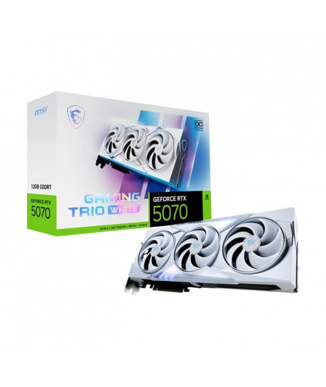 MSI - Carte graphique interne - GeForce RTX 5070 12G GAMING TRIO OC WHITE