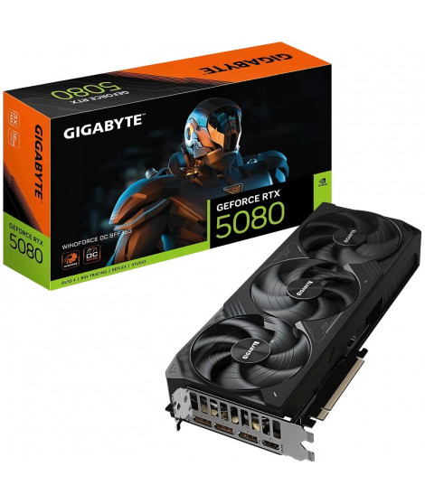 Carte graphique - GIGABYTE - GeForce RTX 5080 WINDFORCE SFF - 16 Go