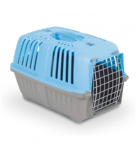 Caisse transport - AIMÉ - PRATIKO pour Chien et Chat en Plastique, 48 x 31 x 32 cm, Porte en métal