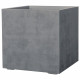 Pot de fleur Cube DEROMA - Millennium R - Ashgrey - A réserve d'eau - Roulettes 49 cm