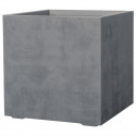 Pot de fleur Cube DEROMA - Millennium R - Ashgrey - A réserve d'eau - Roulettes 49 cm