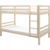 Lits superposés séparables enfant - 2x90x200 cm - Pin massif naturel - Sommier inclus - ANDO