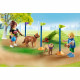 PLAYMOBIL 71745 Aire de jeux pour chiens, enfant et éducatrice, My Life, 61 pieces, Des 4 ans