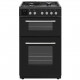 Cuisiniere gaz - CONTINENTAL EDISON - CECDF6060IBD - Double fours -  4 feux - noir - L60 xP60 x H90 cm