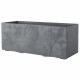 Jardiniere Muret - DEROMA - Millennium R - Ashgrey - A réserve d'eau - Roulettes - 99 cm