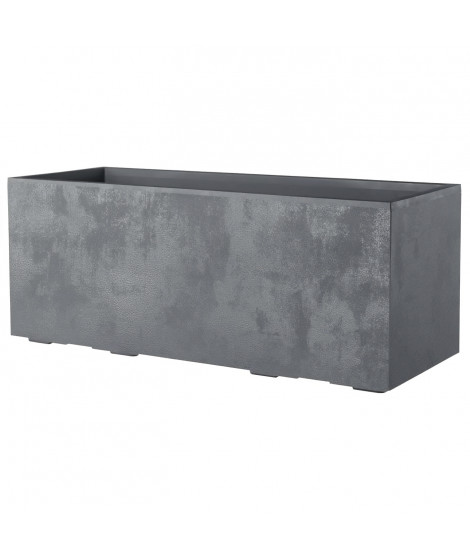 Jardiniere Muret - DEROMA - Millennium R - Ashgrey - A réserve d'eau - Roulettes - 99 cm
