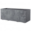 Jardiniere Muret - DEROMA - Millennium R - Ashgrey - A réserve d'eau - Roulettes - 99 cm