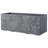 Jardiniere Muret - DEROMA - Millennium R - Ashgrey - A réserve d'eau - Roulettes - 99 cm