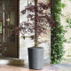 Pot de fleur - DEROMA - Millennium R - Ashgrey - A réserve d'eau - Hauteur 53 cm