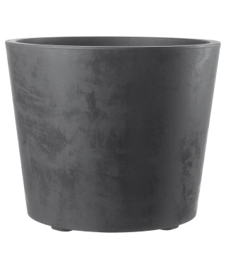 Pot de fleur Vase - DEROMA - Millennium R - Anthracite - A réserve d'eau - Roulettes - 59 cm