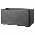 Jardiniere Muret - DEROMA - Cosmo - Anthracite - A réserve d'eau - Roulettes - 78 cm