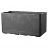 Jardiniere Muret - DEROMA - Cosmo - Anthracite - A réserve d'eau - Roulettes - 78 cm