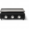 Plancha a gaz - COOKING BOX - CUENCA - 3 feux avec housse - 65 X 50 X 23 cm - Noir
