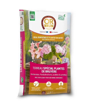Terreau spécial plantes de bruyere - OR BRUN - OBRTSPDB20N - 20 L