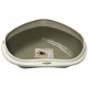AIME Bac a litiere d'angle + Rebord - 58 x 48 x 20,5 cm - Pour chat