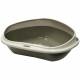 AIME Bac a litiere d'angle + Rebord - 58 x 48 x 20,5 cm - Pour chat
