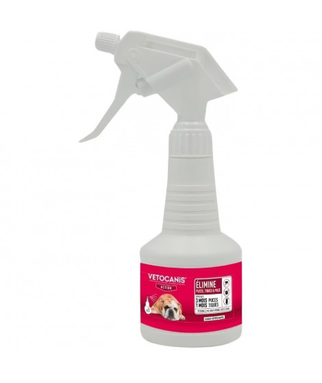 VETOSOIN Spray antiparasitaire, anti-puces et anti-tiques au Fipronil - 250 ml - Pour chat et chien
