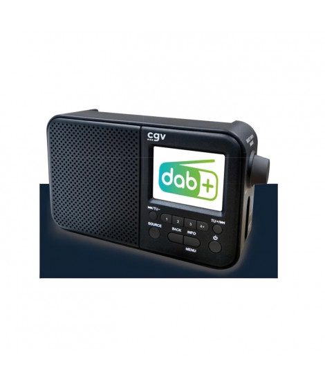 Radio portable DAB+ et FM - CGV - DR7+ - Écran couleur TFT 2,4 - Prise casque - Éco-consommation