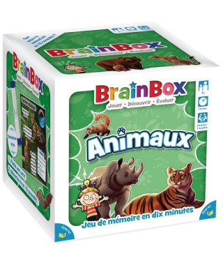 Jeu de société - BrainBox - Animaux - Jeu d'observation et de mémoire - 1 joueur ou plus - 8 ans et +