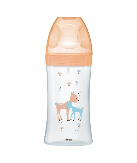 Dodie Biberon Sensation+ Anti-Coliques en Verre +0m Beige Biche 270ml