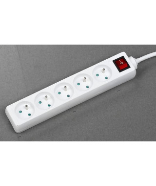 Bloc ménager - GAO - 5 prises - Avec interrupteur, câble 1,4m, protection enfants