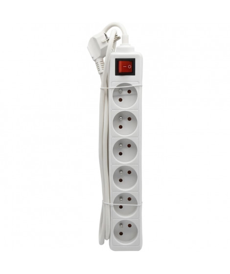 Bloc ménager - GAO - 6 prises - Avec interrupteur, câble 1,4m, protection enfants