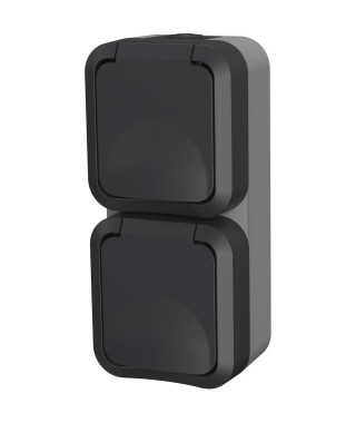 Double prise - QUARX - Aqua Pro - Extérieure, verticale, IP55, 250V, 16A