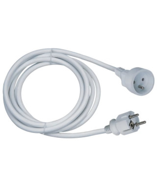 Rallonge électrique - GAO - 16A - Câble 10m - Blanc - Robuste - Flexible