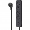 Multiprise - QUARX - 4 prises - Avec 3 ports USB, câble 1,5m
