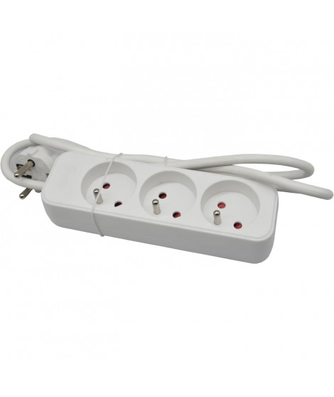 Bloc ménager - GAO - 3 prises 2P+T - Avec protection enfants, conforme NF
