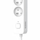 Multiprise - QUARX - 4 prises - Avec interrupteur, câble 3m