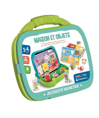 CLEMENTONI - Mallette magnétique - Mots et objets - Apprentissage - Des 2 ans