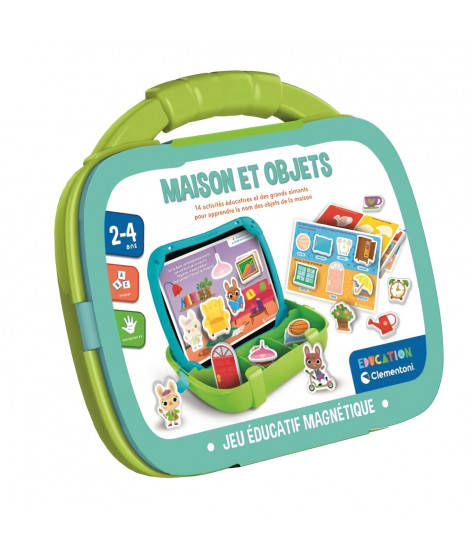 CLEMENTONI - Mallette magnétique - Mots et objets - Apprentissage - Des 2 ans