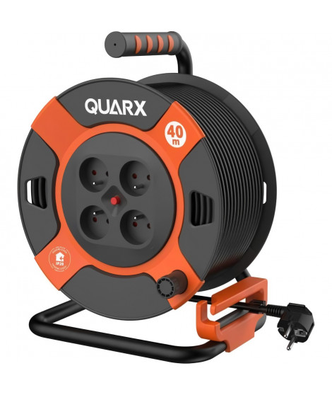 Enrouleur - QUARX - Bricolage - 40m, H07RN-F 3G2,5mm², tambour métallique