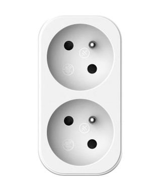 Biplite - QUARX - 2P 16A - Blanc et gris clair, conforme NF