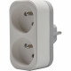 Biplite - QUARX - 2P 16A - Blanc et gris clair, conforme NF