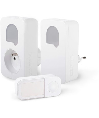 Carillons - SCS SENTINEL - SONE DUO - Sans fil et sans pile - Lot de 2 - Portée 150+50 metres - Auto-alimenté