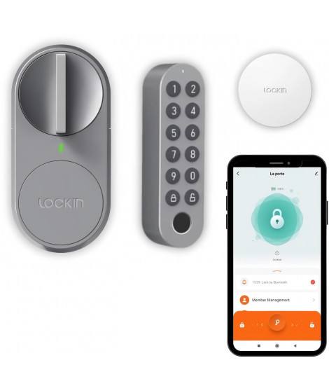 Kit serrure de porte d'entrée - KONYKS - Lockin G30 Pro - Digicode et hub inclus
