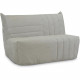 Banquette BZ 2 places BECCI - Velours côtelé Beige - Matelas Bultex - Fabrication française