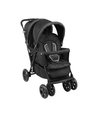 Poussette Double BAMBISOL - Toute équipée - Habillage pluie inclus - Pliage facile