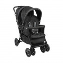 Poussette Double BAMBISOL - Toute équipée - Habillage pluie inclus - Pliage facile