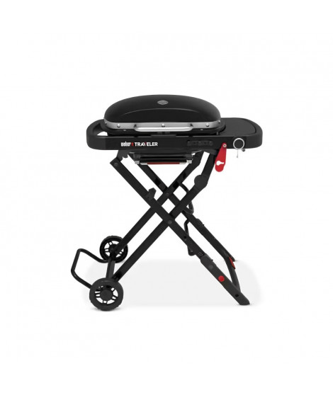 Barbecue a gaz - WEBER - Traveler Compact - Noir - Chariot pliable - 2.2 kW