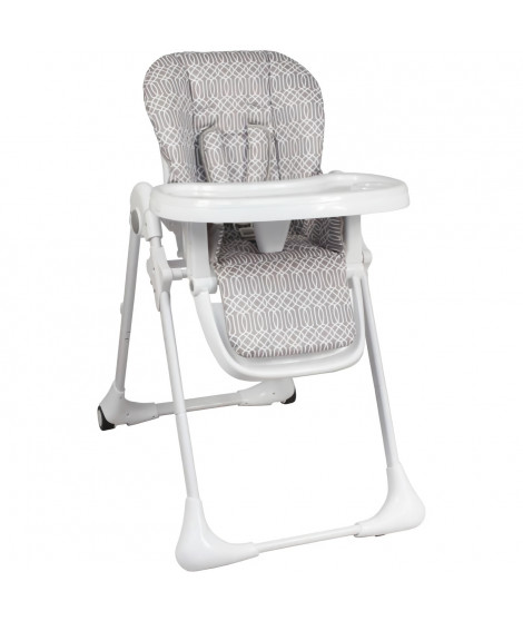 Chaise haute multipositions - BAMBISOL - Inclinable - Jusqu'a 3 ans - Beige / Blanc