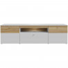Meuble TV - COMO - 2 portes - Gris / Chene - 209,8 x 52 x 59,3 cm