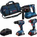 COMBO KIT 3 OUTILS 18V: GSR 18V-55 +GDX 18V-200 + GBH 18V-22 +ProCORE18V 3x4,0Ah